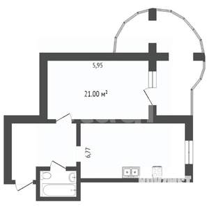 1-к квартира, вторичка, 54м2, 1/9 этаж