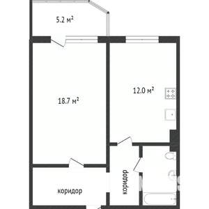 1-к квартира, вторичка, 45м2, 13/17 этаж
