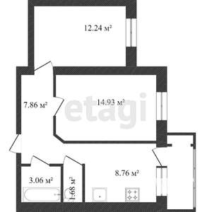 2-к квартира, вторичка, 49м2, 9/9 этаж