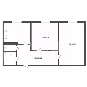 2-к квартира, вторичка, 56м2, 1/9 этаж