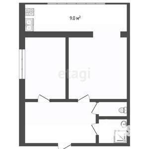1-к квартира, вторичка, 48м2, 5/17 этаж