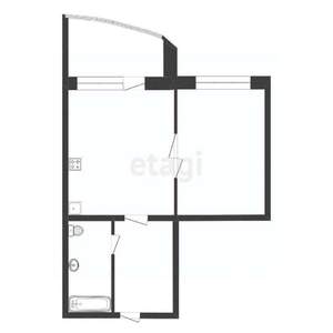 1-к квартира, вторичка, 45м2, 4/10 этаж