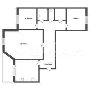 3-к квартира, вторичка, 74м2, 8/9 этаж