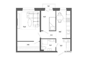 2-к квартира, вторичка, 44м2, 5/19 этаж