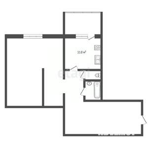 1-к квартира, вторичка, 52м2, 5/10 этаж