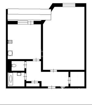 1-к квартира, вторичка, 38м2, 6/9 этаж