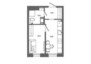 1-к квартира, вторичка, 24м2, 18/19 этаж