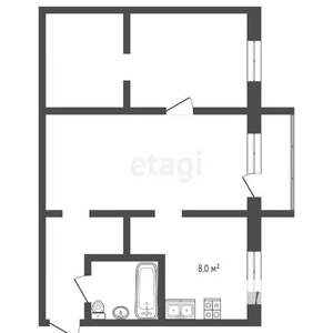 2-к квартира, вторичка, 44м2, 5/5 этаж