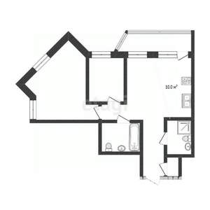 2-к квартира, вторичка, 78м2, 11/23 этаж