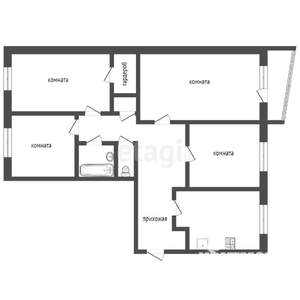 4-к квартира, вторичка, 87м2, 3/5 этаж