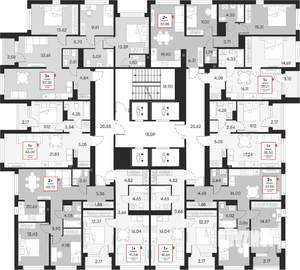 2-к квартира, вторичка, 60м2, 9/21 этаж