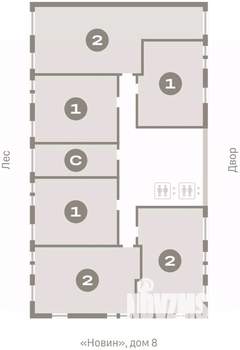 1-к квартира, вторичка, 50м2, 5/17 этаж