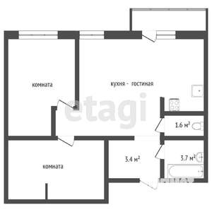 2-к квартира, вторичка, 64м2, 10/20 этаж