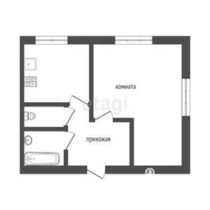 1-к квартира, вторичка, 37м2, 4/5 этаж