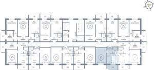 1-к квартира, вторичка, 41м2, 23/25 этаж
