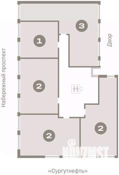 2-к квартира, вторичка, 70м2, 2/9 этаж