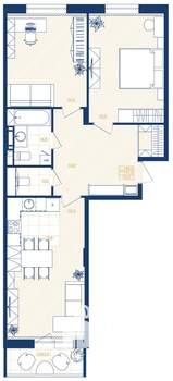 2-к квартира, вторичка, 73м2, 4/25 этаж