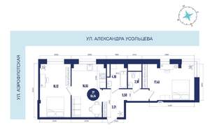 2-к квартира, вторичка, 65м2, 14/16 этаж