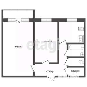 2-к квартира, вторичка, 45м2, 4/5 этаж