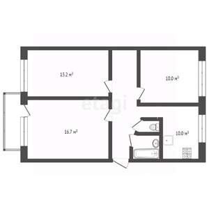 3-к квартира, вторичка, 60м2, 5/5 этаж