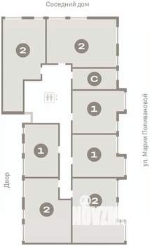 2-к квартира, вторичка, 72м2, 3/9 этаж