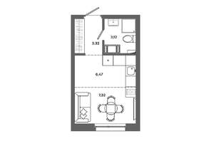 Студия квартира, вторичка, 20м2, 15/19 этаж