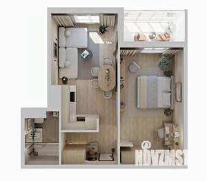 1-к квартира, строящийся дом, 48м2, 11/23 этаж