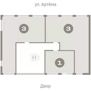 2-к квартира, вторичка, 80м2, 9/9 этаж