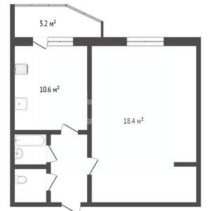 1-к квартира, вторичка, 37м2, 7/17 этаж