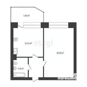 1-к квартира, вторичка, 36м2, 7/17 этаж