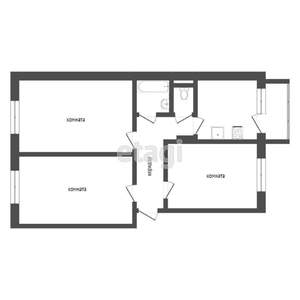 3-к квартира, вторичка, 60м2, 2/5 этаж
