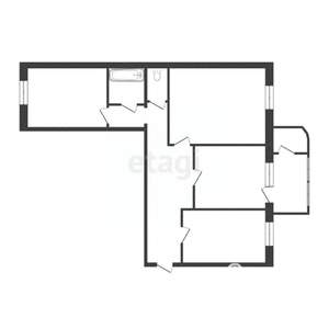 3-к квартира, вторичка, 72м2, 6/9 этаж