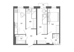 3-к квартира, вторичка, 57м2, 8/19 этаж