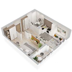 1-к квартира, вторичка, 46м2, 9/22 этаж