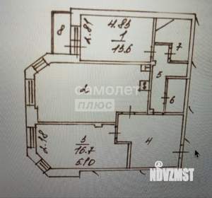 2-к квартира, вторичка, 83м2, 7/9 этаж