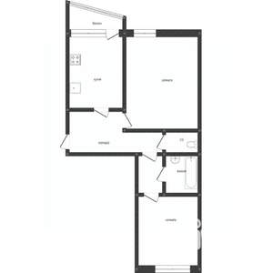 2-к квартира, вторичка, 56м2, 6/9 этаж
