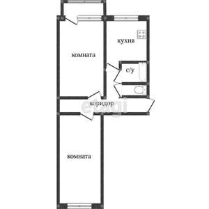 2-к квартира, вторичка, 47м2, 2/5 этаж
