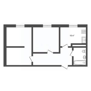 2-к квартира, вторичка, 44м2, 3/9 этаж