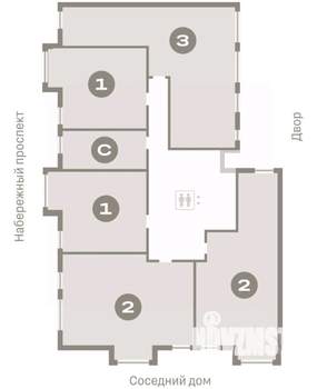 3-к квартира, вторичка, 94м2, 6/7 этаж