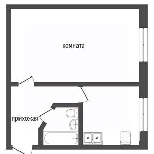 1-к квартира, вторичка, 31м2, 1/9 этаж
