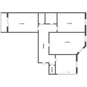 3-к квартира, вторичка, 70м2, 9/9 этаж