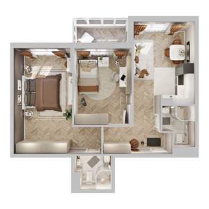 2-к квартира, вторичка, 68м2, 4/22 этаж