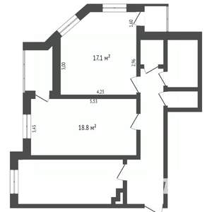2-к квартира, вторичка, 66м2, 3/12 этаж