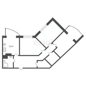 3-к квартира, вторичка, 96м2, 18/26 этаж
