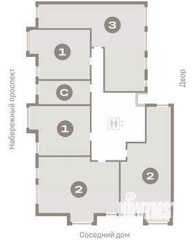 1-к квартира, вторичка, 50м2, 4/17 этаж
