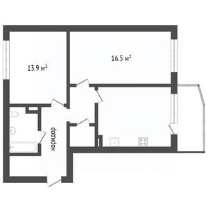 2-к квартира, вторичка, 67м2, 4/17 этаж