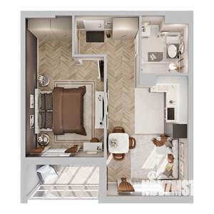 1-к квартира, вторичка, 44м2, 2/22 этаж