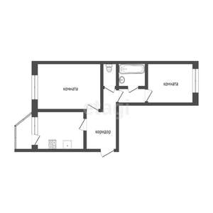 2-к квартира, вторичка, 53м2, 5/5 этаж