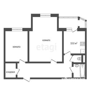 2-к квартира, вторичка, 62м2, 4/9 этаж