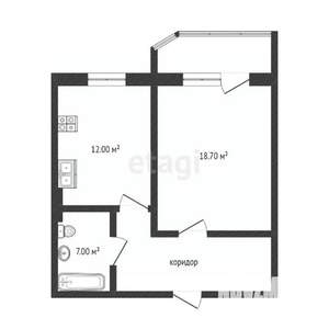 1-к квартира, вторичка, 43м2, 17/17 этаж
